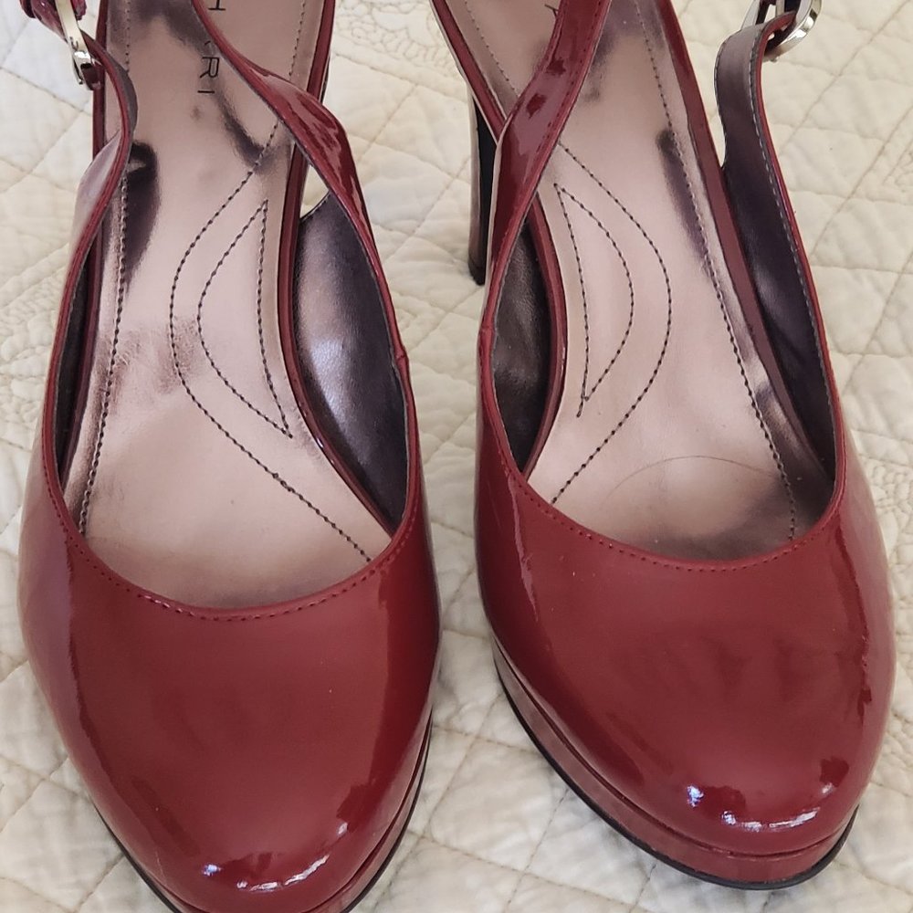 Tahari, Red patent sling back shoes. Size 9.5